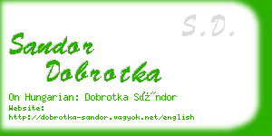 sandor dobrotka business card